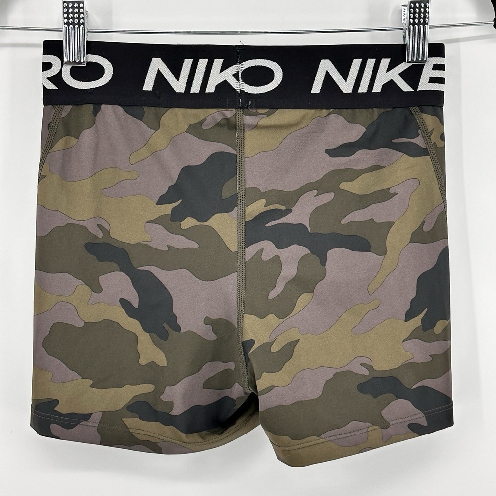 Nike Pro Dri Fit Women's M Compression Shorts Camo 3.5 In Inseam CU4636-082 - Picture 2 of 10